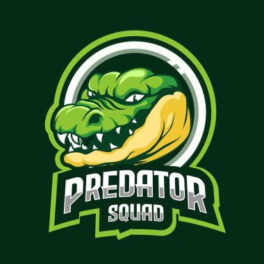 Esport için vektör timsahlar maskot logosu