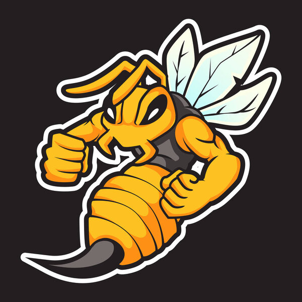 Шаблон логотипа злого пчелиного убийцы