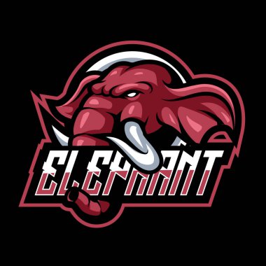 Fil başlı maskotun spor logosu