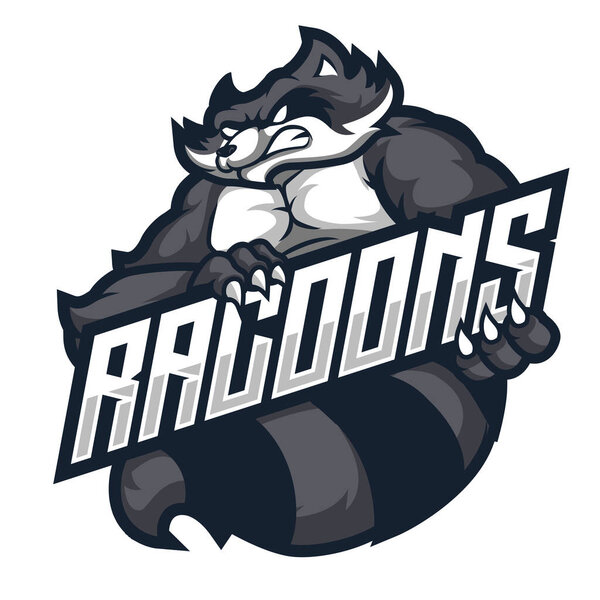 Иллюстрация логотипа талисмана енота
