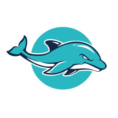 Kızgın Yunus esport logosu izole edildi