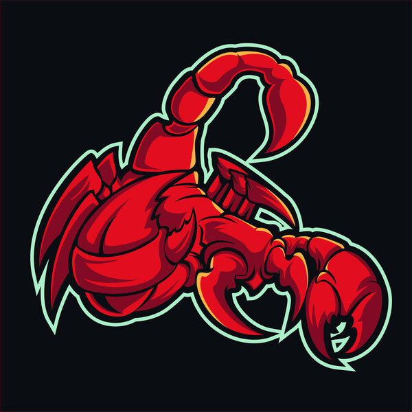 Вектор дизайна логотипа скорпиона с современной концепцией иллюстрации