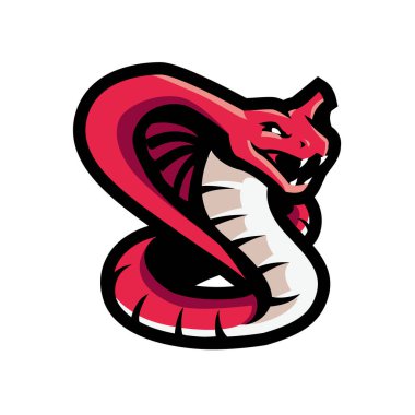 Kobra yılanı zehirli maskot logosunun vektörü