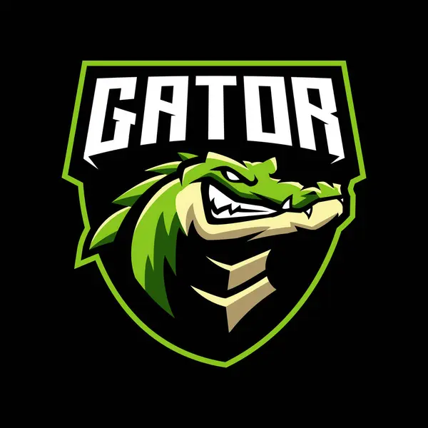 Timsahların maskot logosu çizimi