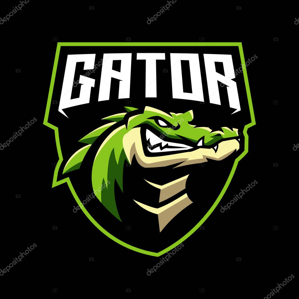 Crocodiles mascot logo design illustration