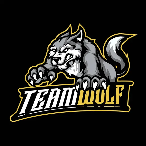 Vahşi ve Korkusuz Kurt Maskot Logosu Kavramları