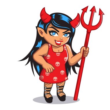 Oyuncu Şeytan Kız Çizgi Film Karakteri