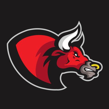 Kızgın Yüzlü Boğa Kafa Maskotu