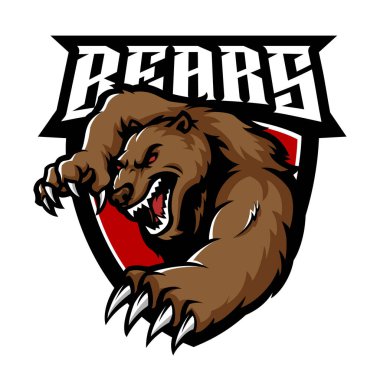 Güçlü Ayı Maskot Logosu