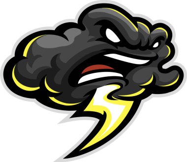 Kızgın Fırtına Bulutu Maskot Logosu