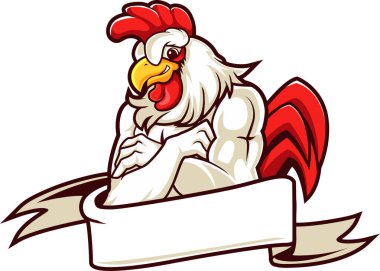 Horoz Kas Kol Dövüşü Spor Maskot Logosu Tasarımı