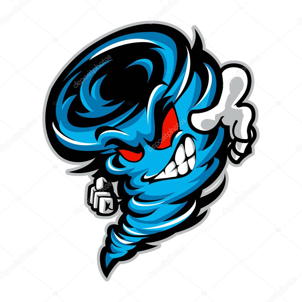 Fury Twister, Angry Tornado Character Logo