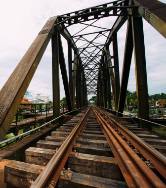 old rail way bridge vintage clipart