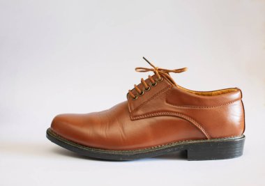 Erkek derisi ayakkabılar, kahverengi, beyaz