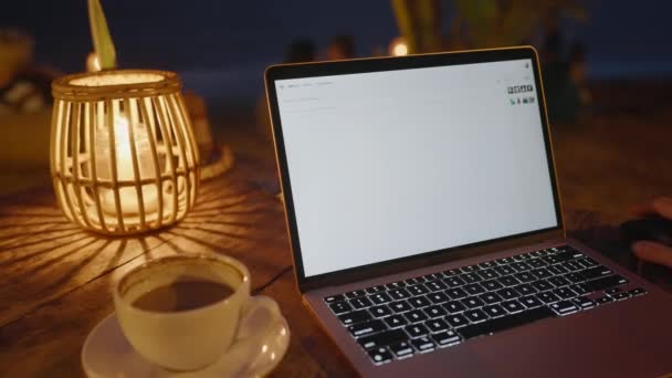 Şubat 2023 Mirissa Sri Lanka Laptopta Openai Dall Kullanılıyor Yapay — Stok video