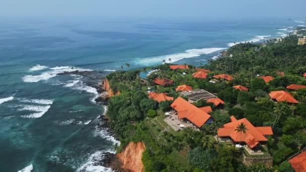Perumahan Tropis Properti Tepi Pantai Yang Mewah Tujuan Liburan Yang — Stok Video