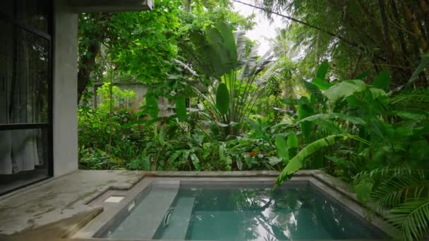 Casa Moderna Integra Com Natureza Área Natação Privada Villa Luxo — Vídeo de Stock