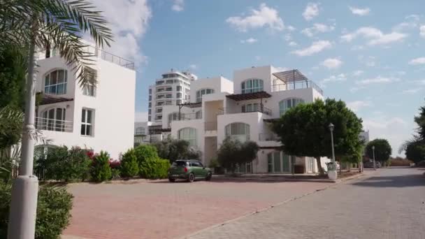 2021 Ghaziveran Northern Cyprus Aphrodite Beachfront Resort Upscale Property Investment — Stock Video