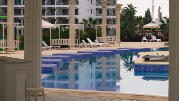 2021 Iskele Nordzypern Caesar Resort Leerer Raum Ruhe Exklusivität Luxus — Stockvideo