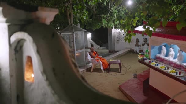 2023 Мірісса Шрі Ланка Таль Арамба Храм Шрі Сударсаранама Вечірній — стокове відео