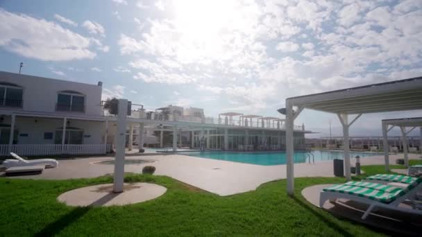 2021 Ghaziveran Norte Chipre Aphrodite Beachfront Resort Villa Lujo Frente — Vídeos de Stock
