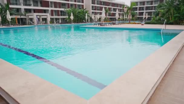 2021 Iskele Nordzypern Cortyard Long Beach Resort Luxuriöses Resort Pool — Stockvideo