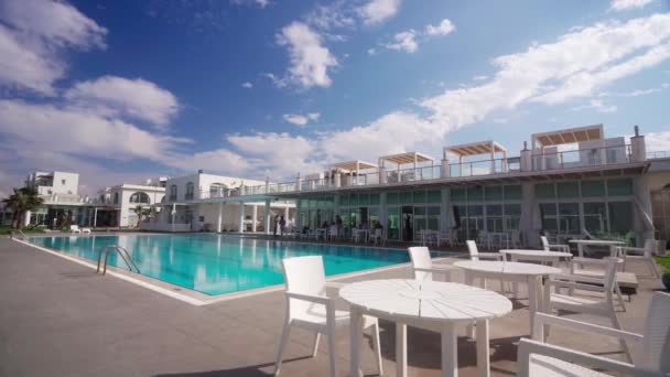 2021 Ghaziveran Norra Cypern Afrodite Beachfront Resort Lyxiga Strandnära Egendom — Stockvideo