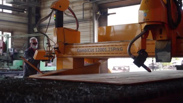 2021 Mariupol Ukrane Fábrica Magma Fabricação Metais Precisão Com Máquinas — Vídeo de Stock