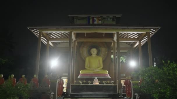 2023 Mirissa Sri Lanka Tal Aramba Templo Sri Mahendrarama Luces — Vídeos de Stock