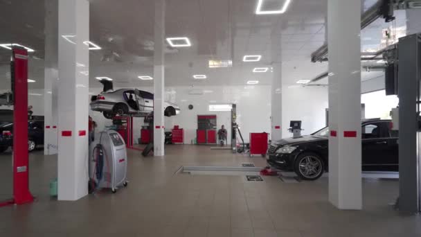 2020 Mariupol Ukraine Planeta Car Service Intérieur Atelier Réparation Automobile — Video