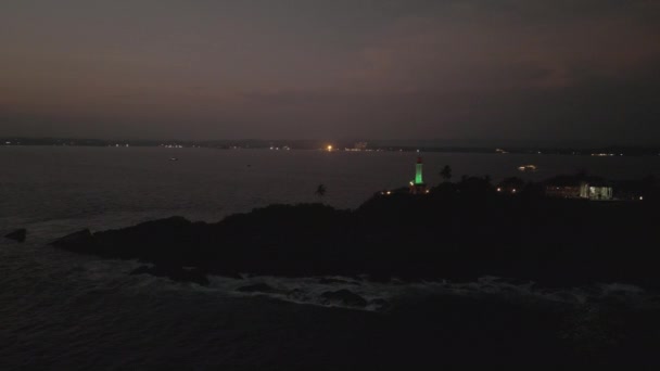 Вечір Поглиблює Імпульси Морської Навігації Натякає Подорожі Пригоди Знаковому Місці — стокове відео
