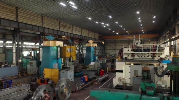 2021 Mariupol Ukrane Magma Fabrikası Fabrikadaki Endüstriyel Makineler Üzerinde Hava — Stok video