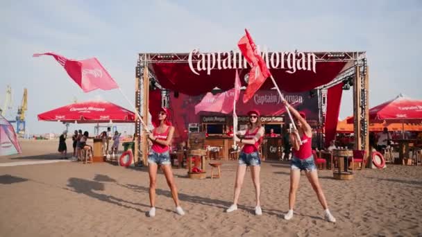 2021 Mariupol City Festival Ukraina Leende Energiska Promo Modeller Dans — Stockvideo