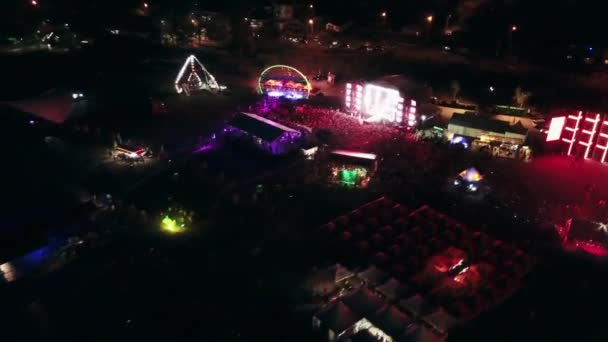 2021 Mariupol City Festival Oekraïne Outdoor Event Nachtleven Buzz Fans — Stockvideo