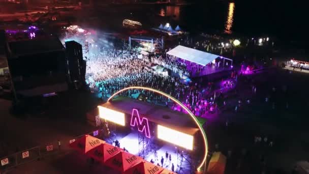 2021 Мариупольский Городской Фестиваль Украина Фанаты Собираются Открытом Концерте Энергия — стоковое видео