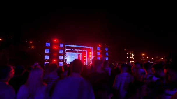 2021 Mariupol City Fesztivál Ukrajna Rajongók Élő Koncertet Ünnepi Hangulatú — Stock videók