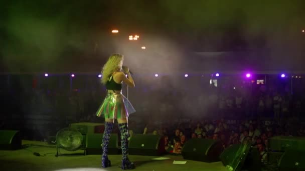 2021 Mariupol City Festival Ukraine Spannende Atmosphäre Bei Konzert Sänger — Stockvideo