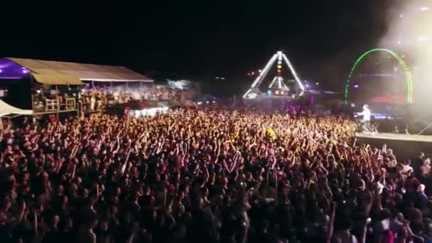 2021 Mariupol City Festival Ukraine Luftvideo Fängt Lebendige Musik Festival — Stockvideo