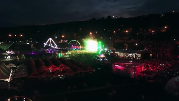2021 Mariupol City Festival Ukrajina Davy Shromažďují Užívají Koncerty Světla — Stock video
