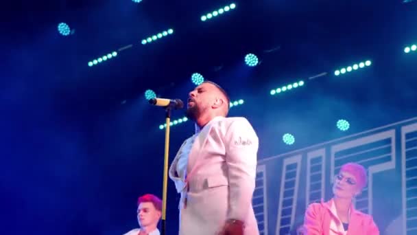 2021 Mariupol Byfestival Ukraina Fans Liker Live Konsert Opptreden Musikkartist – stockvideo