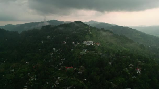 부드럽게 무인비행기는 조용한 아름다움을 스리랑카의 풍부한 봉우리 사이의 — 비디오
