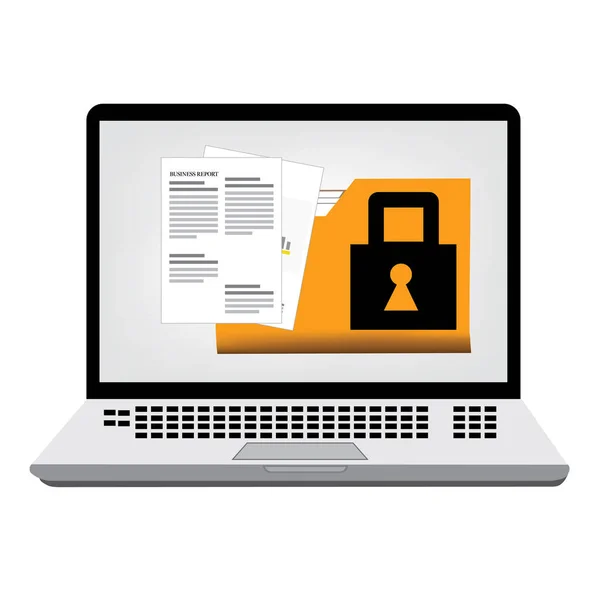 Segurança Proteção Dados Confidenciais Clip Arte Ilustração Vetorial —  Vetores de Stock