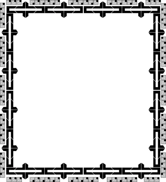 Design Bordure Antiquité Classique Monochrome Pour Certificats — Image vectorielle