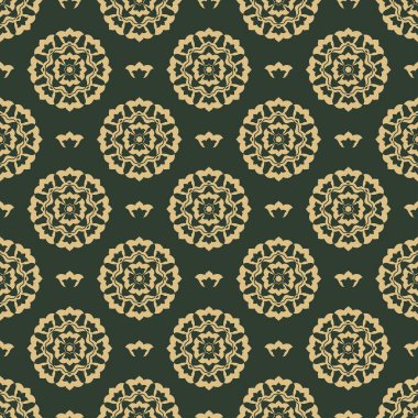 Osmanlı stili İslami stil çiçek motifleriyle kusursuz bir doğulu şatafatlı vektör şablonu. Kumaş baskıları, dokuma, örgü, ev dekorasyonu, moda tasarımı ve yatak örtüsü için kullan.