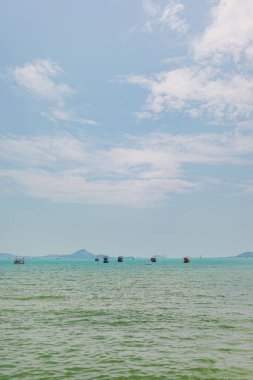 Chonburi, Tayland 'da deniz manzaralı..