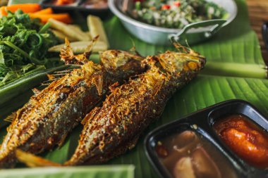 Nasi Hidang Kampung veya geleneksel güney Tayland yemekleri Pattani 'de.