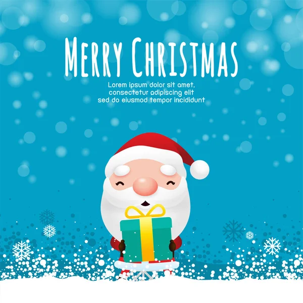 Feliz Navidad Feliz Año Nuevo Celebraciones Navidad Con Santa Claus — Vector de stock