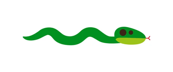 Schlangensymbol Flaches Stilelement Isoliert Auf Weißem Hintergrund Vektor Illustration — Stockvektor