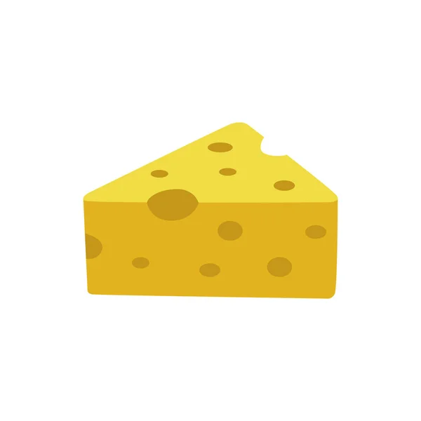 Käse Flache Stilelement Symbol Isoliert Auf Weißem Hintergrund Vektor Illustration — Stockvektor