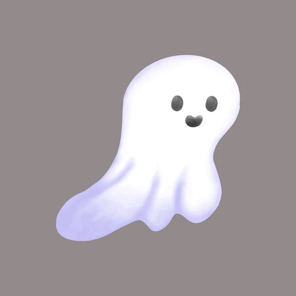 Malí Roztomilí Duchové Happy Halloween Akvarel Halloween Děsivé Strašidelné Příšery — Stockový vektor